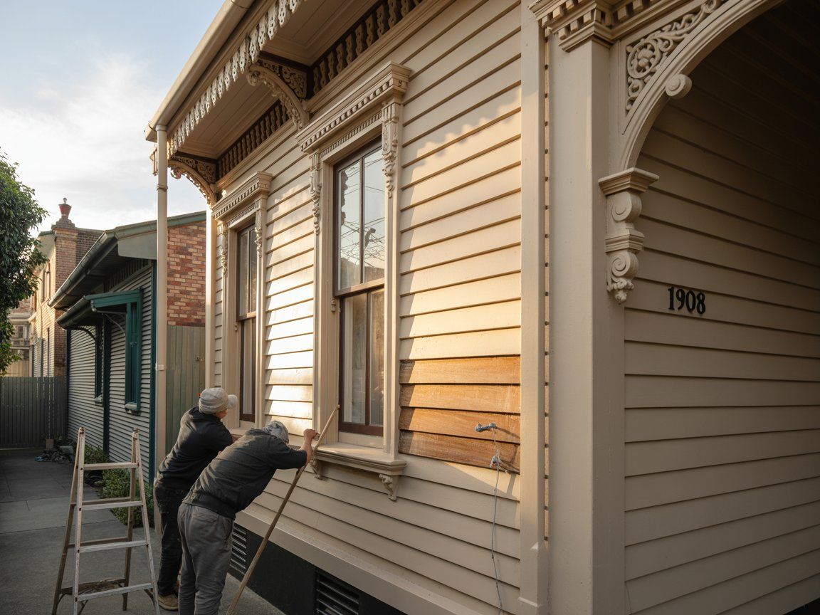 Traditional weatherboard restoration in Melbourne