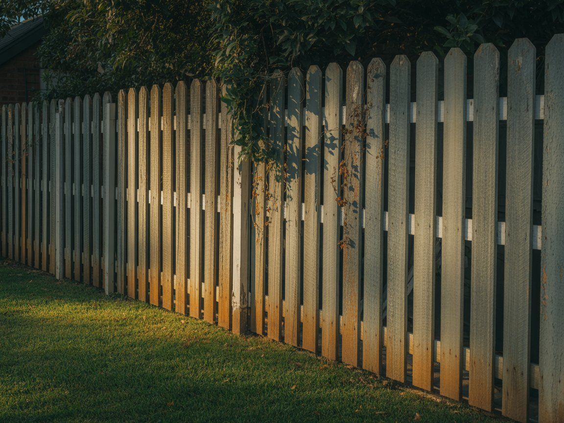 Timber fence painting